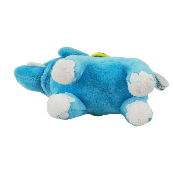 Blue Elephant 6 inch Plush Keychain With Embroidered Saddle Clip-On Accessory - Picture 6 of 9